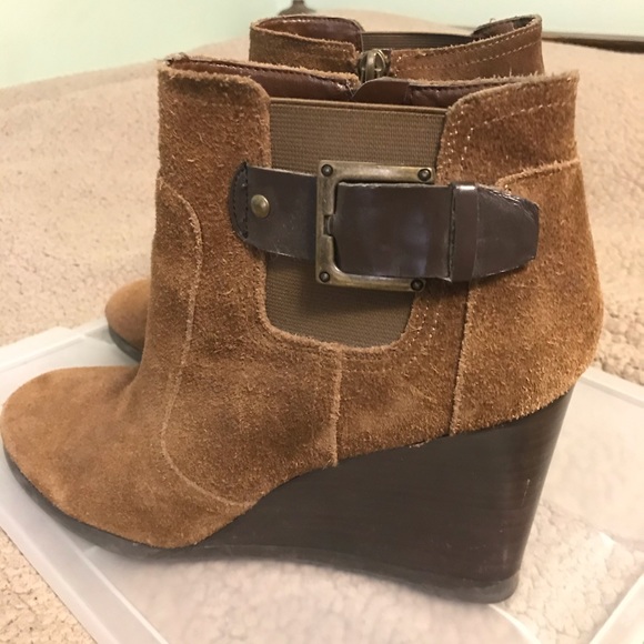 Franco Sarto Shoes - Brown Suede Booties